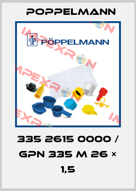 335 2615 0000 / GPN 335 M 26 × 1,5 Poppelmann