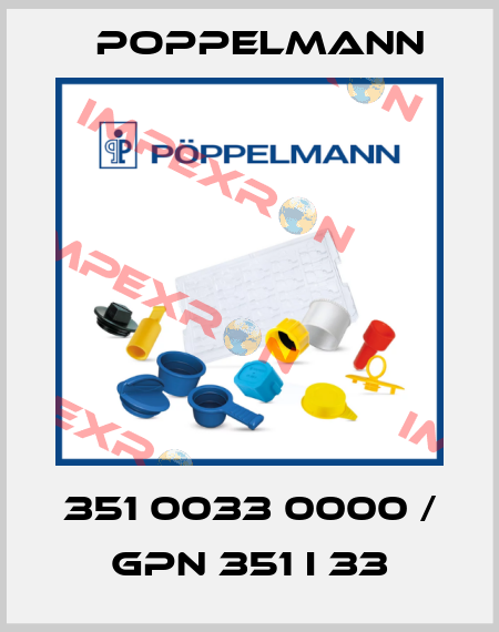 351 0033 0000 / GPN 351 I 33 Poppelmann