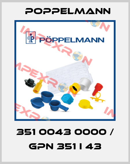 351 0043 0000 / GPN 351 I 43 Poppelmann