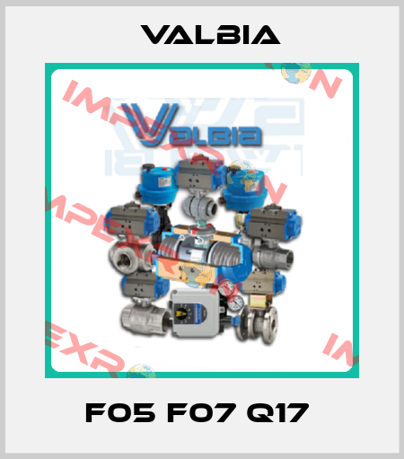 F05 F07 Q17  Valbia