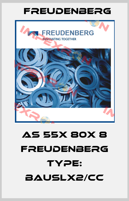 As 55x 80x 8 Freudenberg type: BAUSLX2/CC Freudenberg