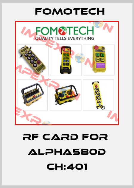 RF CARD for  ALPHA580D CH:401 Fomotech