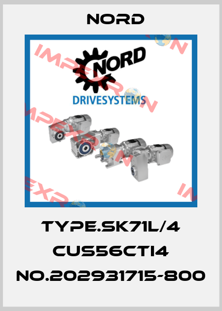 Type.SK71L/4 CUS56CTI4 No.202931715-800 Nord