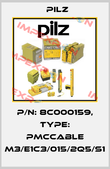 p/n: 8C000159, Type: PMCcable M3/E1C3/015/2Q5/S1 Pilz