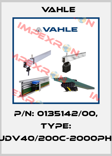 P/n: 0135142/00, Type: DT-UDV40/200C-2000PH-BA Vahle