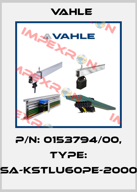 P/n: 0153794/00, Type: SA-KSTLU60PE-2000 Vahle