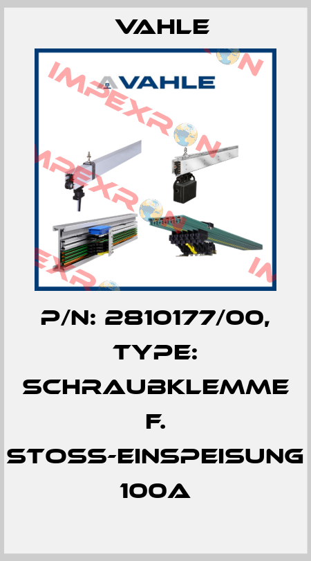 P/n: 2810177/00, Type: Schraubklemme f. Stoß-Einspeisung 100A Vahle