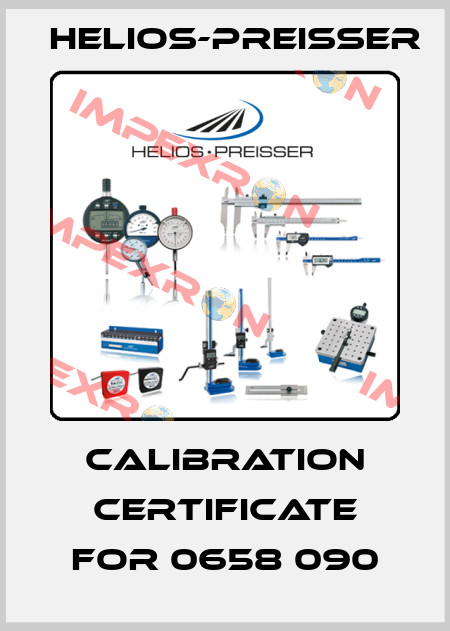 calibration certificate for 0658 090 Helios-Preisser