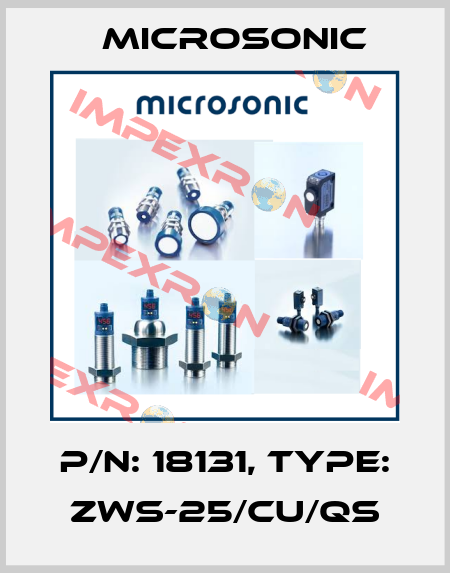 p/n: 18131, Type: zws-25/CU/QS Microsonic