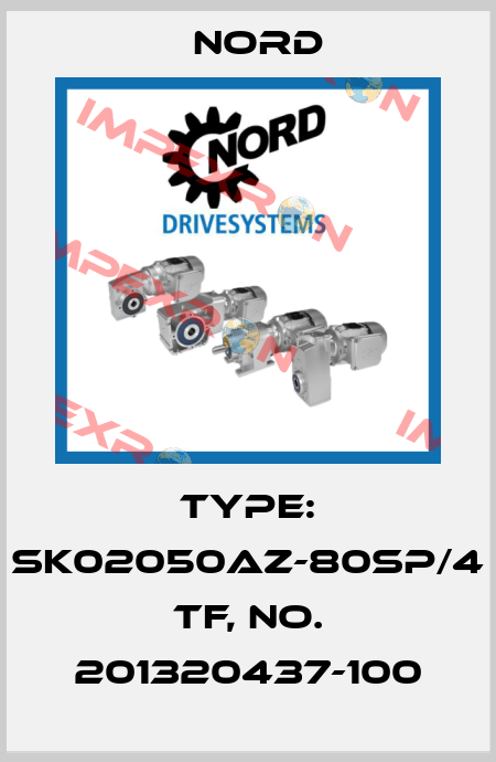 Type: SK02050AZ-80SP/4 TF, No. 201320437-100 Nord