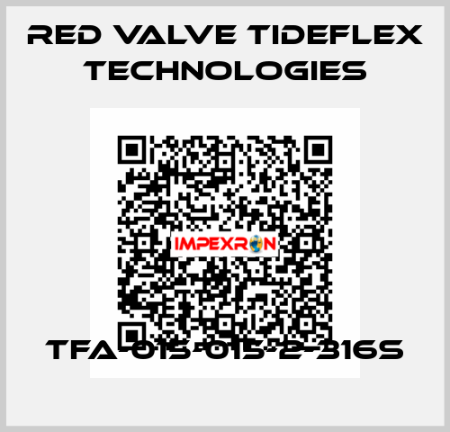 TFA-015-015-2-316S Red Valve Tideflex Technologies