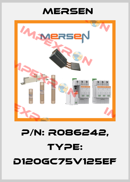 P/N: R086242, Type: D120GC75V125EF Mersen