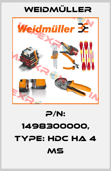 P/N: 1498300000, Type: HDC HA 4 MS Weidmüller