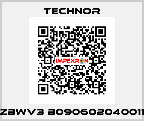 ZBWV3 B090602040011 TECHNOR
