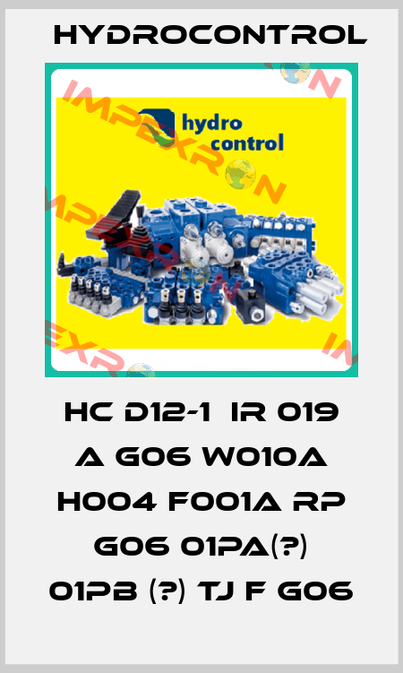 HC D12-1  IR 019 A G06 W010A H004 F001A RP G06 01PA(?) 01PB (?) TJ F G06 Hydrocontrol
