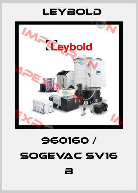 960160 / SOGEVAC SV16 B Leybold