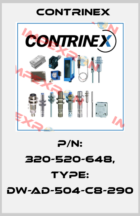p/n: 320-520-648, Type: DW-AD-504-C8-290 Contrinex