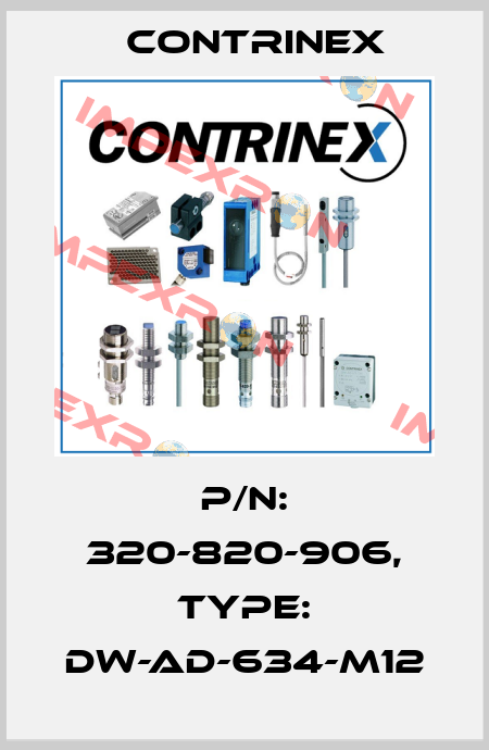 p/n: 320-820-906, Type: DW-AD-634-M12 Contrinex