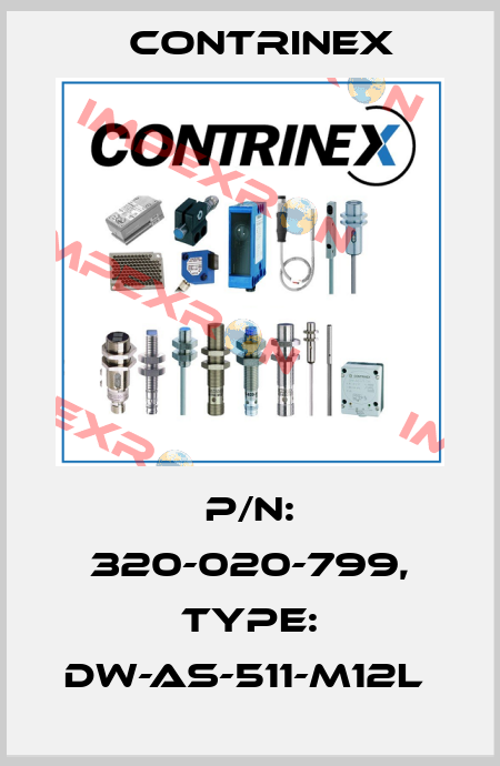 P/N: 320-020-799, Type: DW-AS-511-M12L  Contrinex