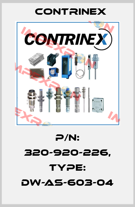 p/n: 320-920-226, Type: DW-AS-603-04 Contrinex