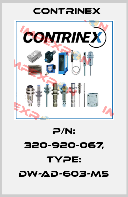 p/n: 320-920-067, Type: DW-AD-603-M5 Contrinex