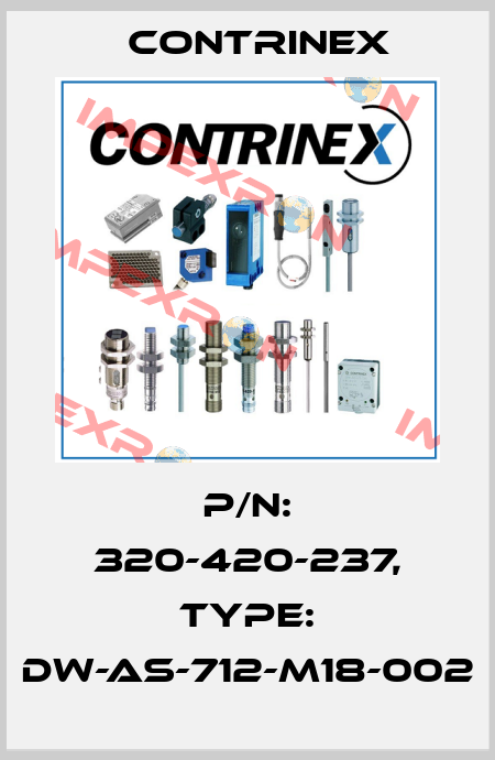 p/n: 320-420-237, Type: DW-AS-712-M18-002 Contrinex