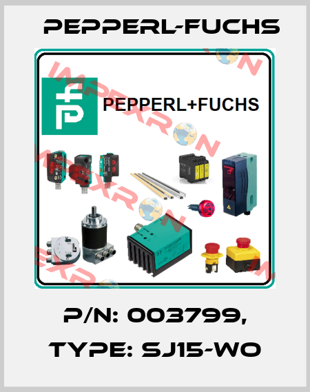 p/n: 003799, Type: SJ15-WO Pepperl-Fuchs