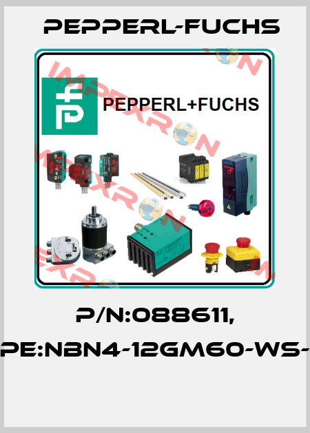 P/N:088611, Type:NBN4-12GM60-WS-V11  Pepperl-Fuchs