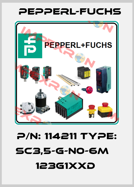 P/N: 114211 Type: SC3,5-G-N0-6M         123G1xxD  Pepperl-Fuchs
