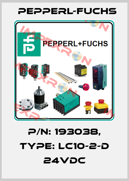 p/n: 193038, Type: LC10-2-D 24VDC Pepperl-Fuchs