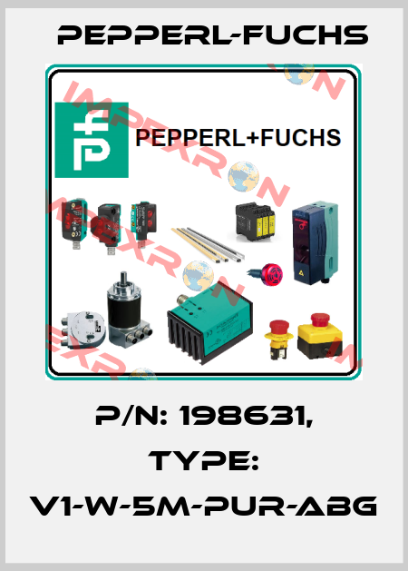 p/n: 198631, Type: V1-W-5M-PUR-ABG Pepperl-Fuchs