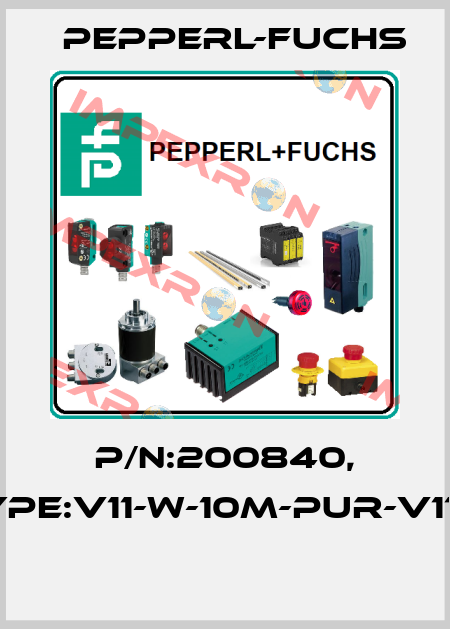 P/N:200840, Type:V11-W-10M-PUR-V11-G  Pepperl-Fuchs