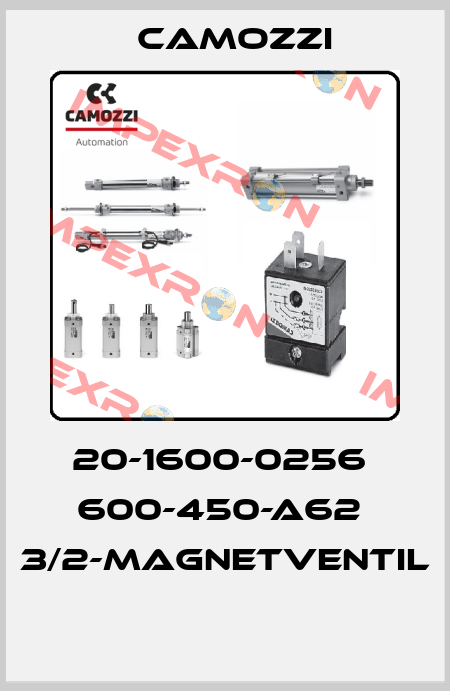 20-1600-0256  600-450-A62  3/2-MAGNETVENTIL  Camozzi