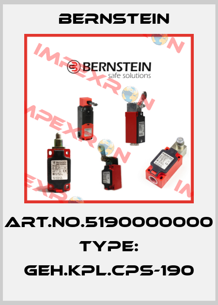 Art.No.5190000000 Type: GEH.KPL.CPS-190 Bernstein