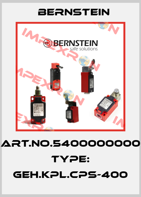 Art.No.5400000000 Type: GEH.KPL.CPS-400 Bernstein