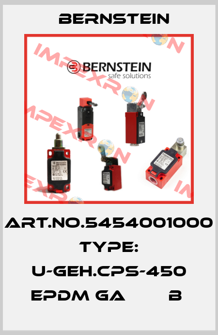 Art.No.5454001000 Type: U-GEH.CPS-450 EPDM GA        B  Bernstein