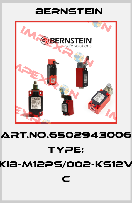 Art.No.6502943006 Type: KIB-M12PS/002-KS12V          C Bernstein