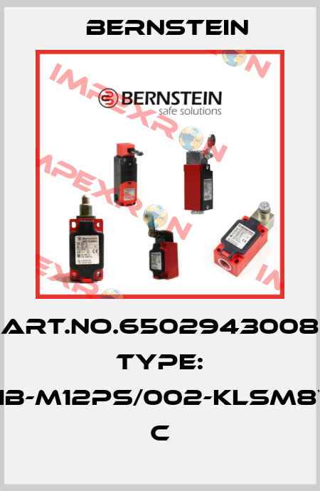 Art.No.6502943008 Type: KIB-M12PS/002-KLSM8V         C Bernstein