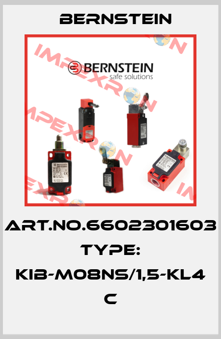 Art.No.6602301603 Type: KIB-M08NS/1,5-KL4            C Bernstein