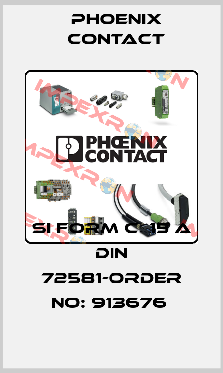 SI FORM C  15 A DIN 72581-ORDER NO: 913676  Phoenix Contact