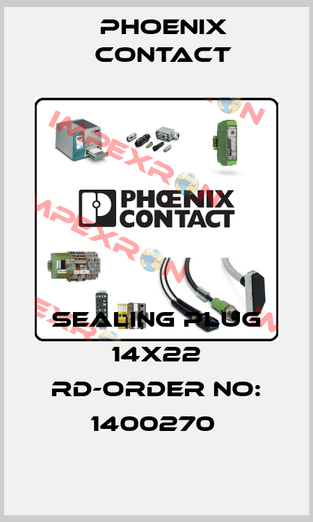 SEALING PLUG 14X22 RD-ORDER NO: 1400270  Phoenix Contact