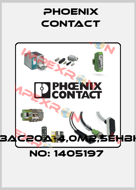 EV-T2M3C-3AC20A-4,0M2,5EHBK00-ORDER NO: 1405197  Phoenix Contact