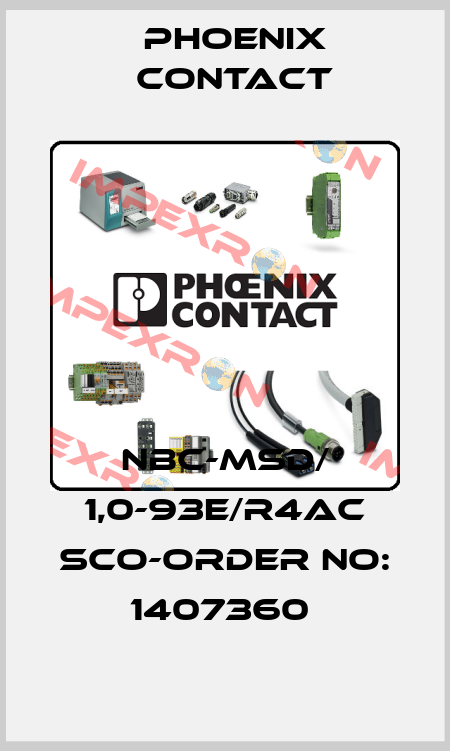 NBC-MSD/ 1,0-93E/R4AC SCO-ORDER NO: 1407360  Phoenix Contact