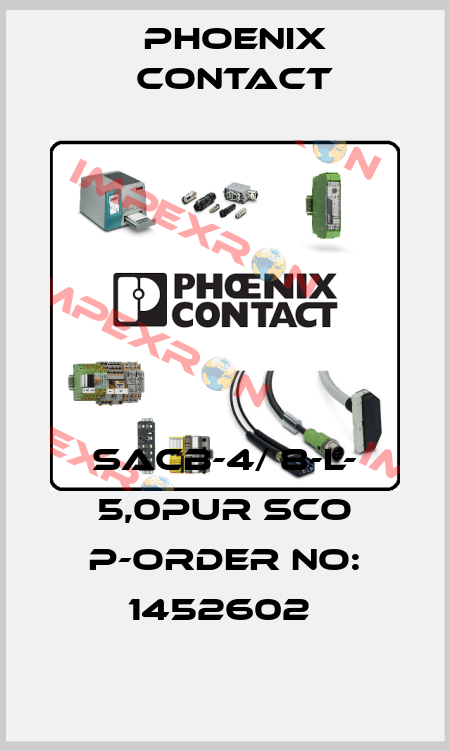 SACB-4/ 8-L- 5,0PUR SCO P-ORDER NO: 1452602  Phoenix Contact
