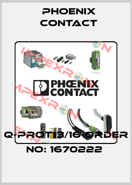 Q-PROT13/16-ORDER NO: 1670222  Phoenix Contact