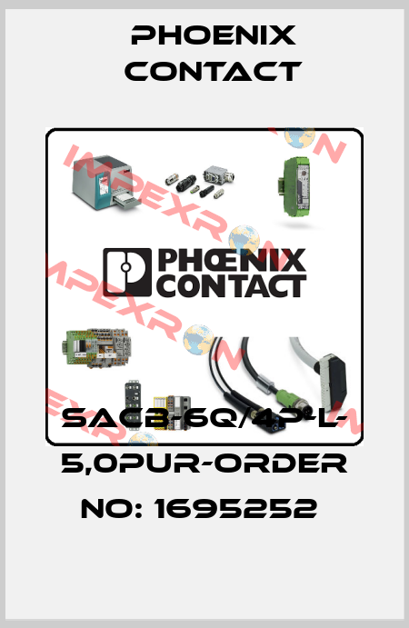 SACB-6Q/4P-L- 5,0PUR-ORDER NO: 1695252  Phoenix Contact
