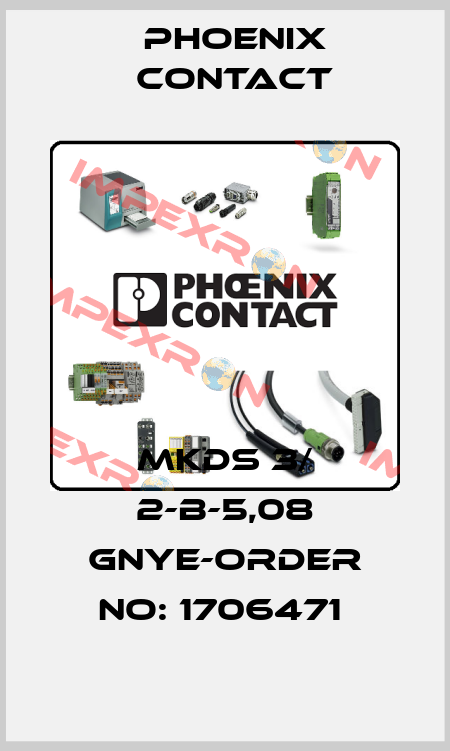 MKDS 3/ 2-B-5,08 GNYE-ORDER NO: 1706471  Phoenix Contact