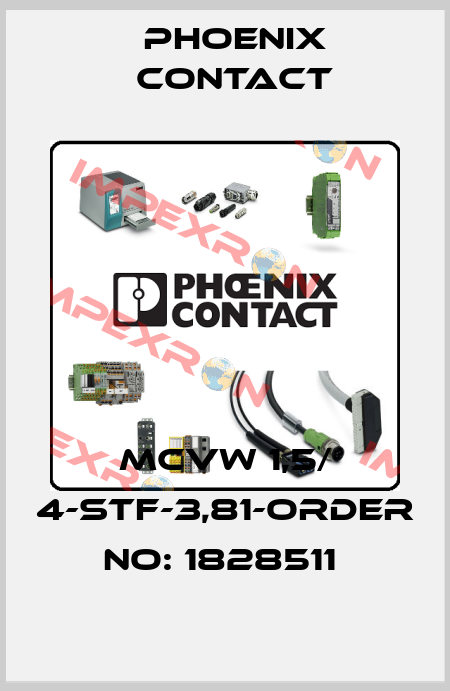 MCVW 1,5/ 4-STF-3,81-ORDER NO: 1828511  Phoenix Contact