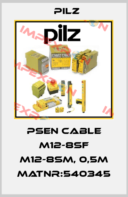 PSEN cable M12-8sf M12-8sm, 0,5m MatNr:540345 Pilz