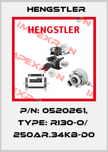 p/n: 0520261, Type: RI30-O/  250AR.34KB-D0 Hengstler
